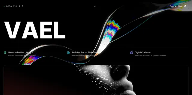 3d animated hero — Nucleus template preview
