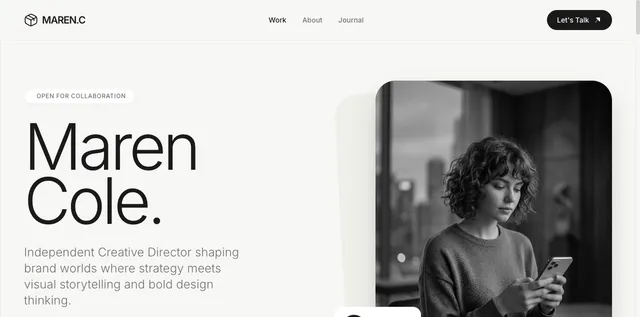 art director portfolio — Nucleus template preview