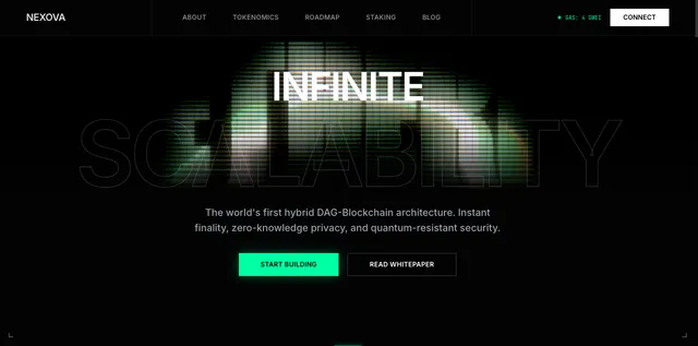 blockchain startup — Nucleus template preview