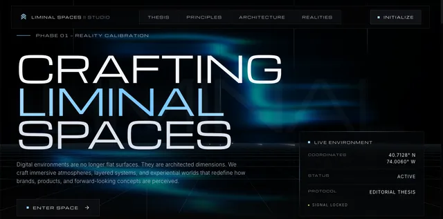 futuristic studio — Nucleus template preview